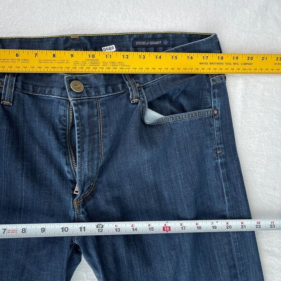 Citizens Of‎ Humanity Relaxed Straight-Leg Jeans Classic Denim Blue Men Size 34 - Picture 12 of 16